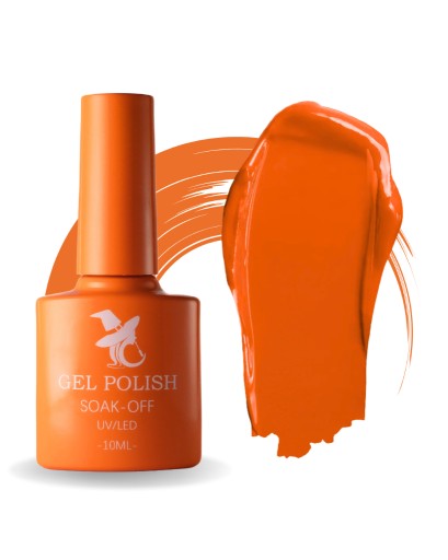 Zdjęcie oferty: Lakier Hybrydowy do paznokci 10 ml UV/LED Trwałość do 3 tygodni Marchewkowy