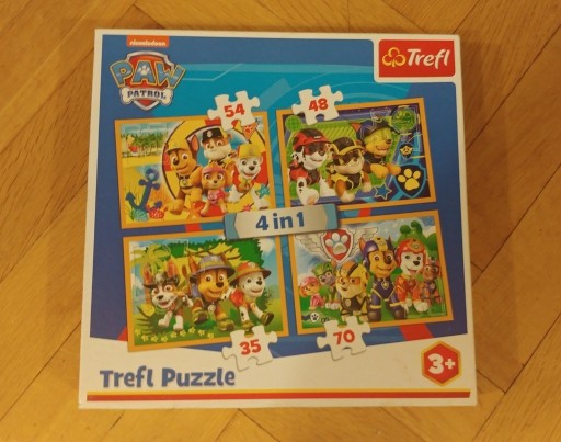 Zdjęcie oferty: 4 x puzzle Psi Patrol (35, 48, 54, 70 elem.) Trefl