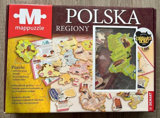Zdjęcie oferty: Puzzle Demart Mappuzzle - Polska Regiony 70 el.