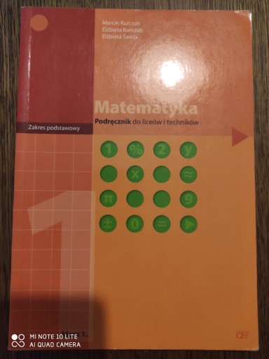 Zdjęcie oferty: Matematyka 1 podręcznik, z. podstawowy - OE Pazdro