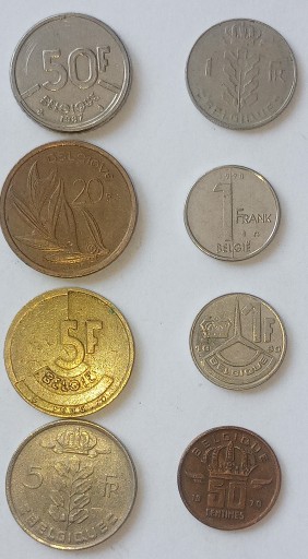 Zdjęcie oferty: Monety belgijskie do wyboru. Cena za sztukę 2 zł.