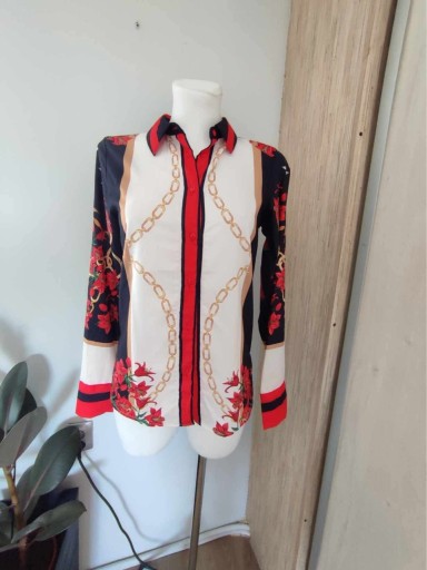 Zdjęcie oferty: Nowa koszula damska New Imperial S/36 bawełna wzór łańcuchy kwiaty