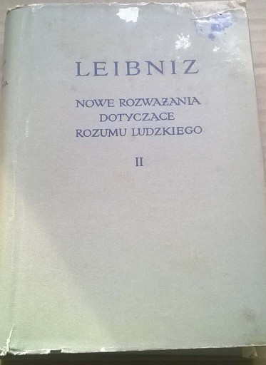 Zdjęcie oferty: Leibniz Nowe rozważania dotyczące rozumu ludzkiego