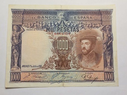Zdjęcie oferty: Banknot 1000 peset Hiszpania 