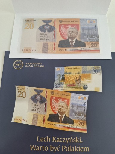 Zdjęcie oferty: Banknot kolekcjonerski 20zł NBP Lech Kaczyński 