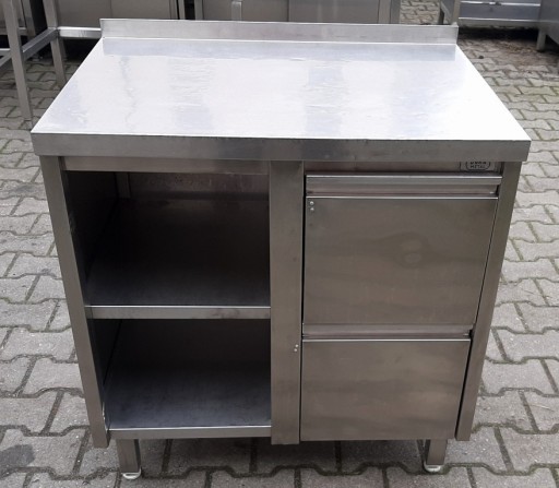 Zdjęcie oferty: STÓŁ GASTRO Z 2 SZUFLADY I 2 PÓŁKI - 80/60/85 CM 