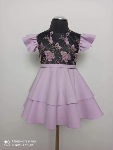 Zdjęcie oferty: Nowa liliowo-czarna sukieneczka (r.80-86)