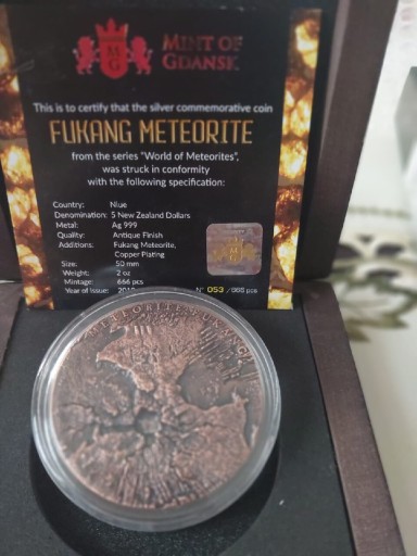 Zdjęcie oferty: 3 srebrne monety z meteorytami - 4 uncje