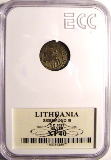 Zdjęcie oferty: LITWA ZYGMUNT III 2 D 1623 Ag GRADING