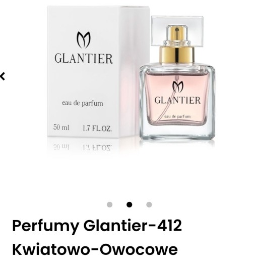 Zdjęcie oferty: Woda perfumowana Glantier 412