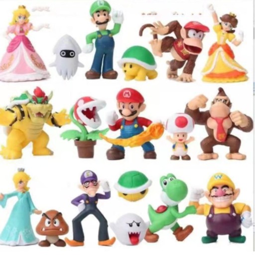 Zdjęcie oferty: Figurki Super Mario Bros Luigi 18 szt. PVC