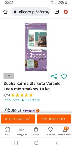 Zdjęcie oferty: Karma sucha 10 kg dla kotów doroslych 