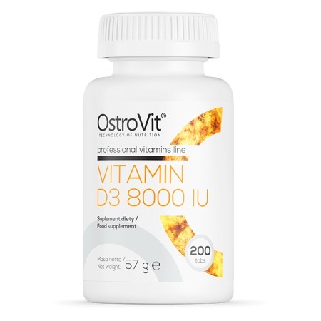 Zdjęcie oferty: OstroVit Witamina D3 8000 IU 200 tabletek