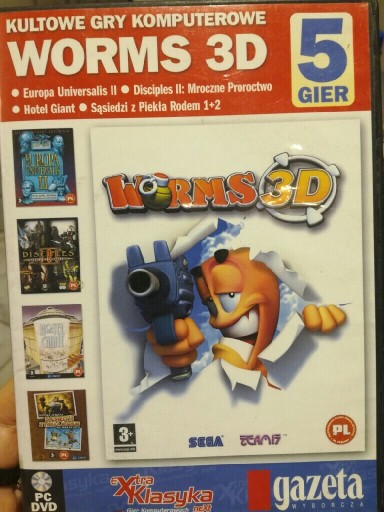 Zdjęcie oferty: 5 gier, Worms 3D, Sąsiedzi z piekła rodem Pc