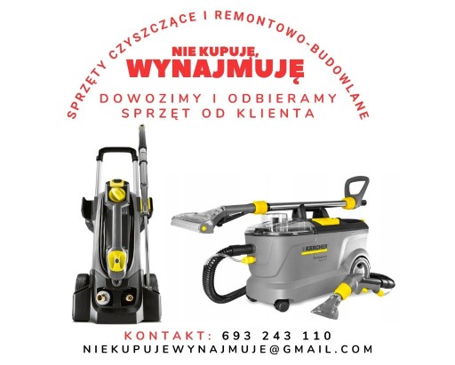 Zdjęcie oferty: WYNAJEM KARCHER Odkurzacz piorący Myjka ciśnieniow