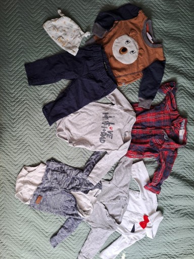 Zdjęcie oferty: Paka zestaw ubrań ubranek dla chłopca elegancki hm lindex 62 cm 0-3 Msc