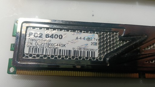 Zdjęcie oferty: Pamięć DDR2 PC2 800MHz PC6400 OCZ Platinum 4GB 2x 2GB Dual 