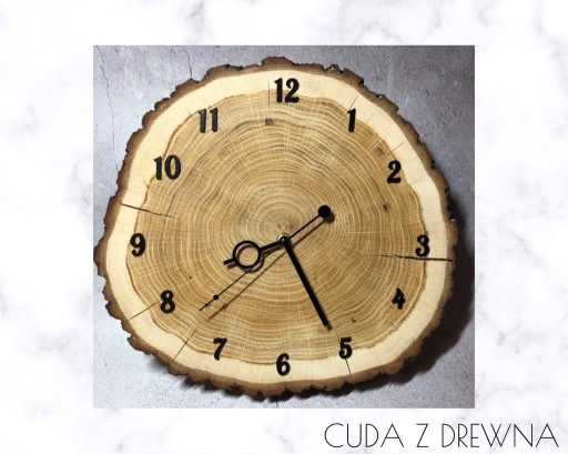 Zdjęcie oferty: Personalizowane zegary z plastra drewna