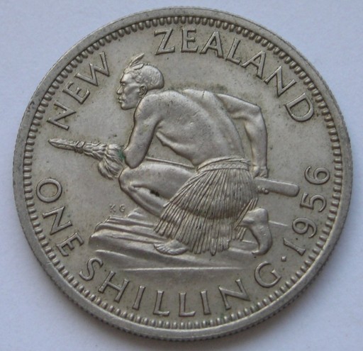 Zdjęcie oferty: Nowa Zelandia 1 shilling 1956 - Elżbieta II