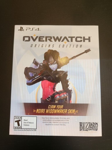 Zdjęcie oferty: Overwatch ps4 ps5 kod skorka trupia wdowa noire.