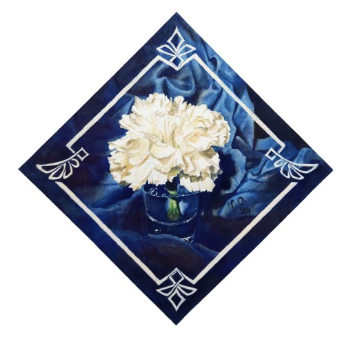 Zdjęcie oferty: Malowany Obraz [Akwarela] – 14cmx14cm – "Simple Elegance/Prosta Elegancja”