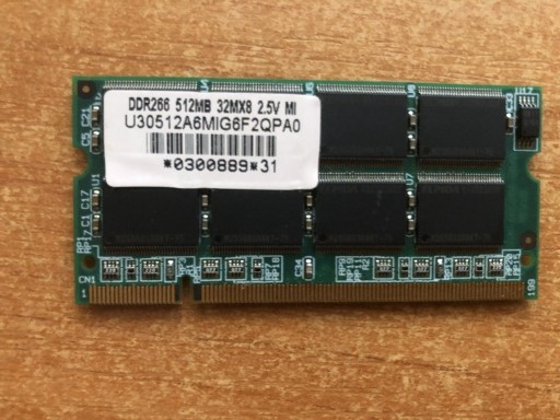 Zdjęcie oferty: Pamięć DDR226 512MB Samsung do laptopów