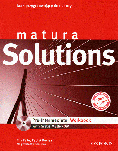Zdjęcie oferty: Matura Solutions Pre Intermediate Workbook + CD