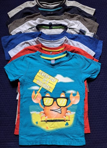 Zdjęcie oferty: Zestaw 9 T-shirtów. Koszulki rozmiar 110 do 122