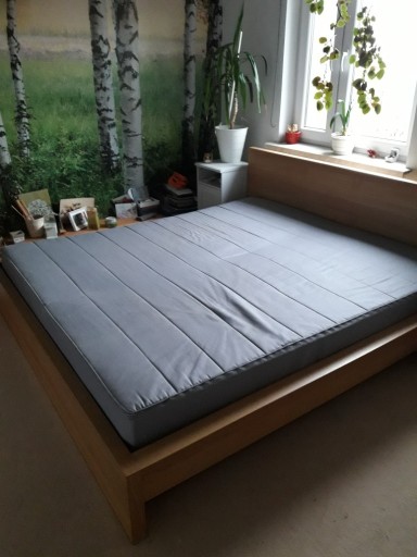 Zdjęcie oferty: ŁÓŻKO IKEA MALM 180 OKLEINA DĘBOWA + MATERAC 