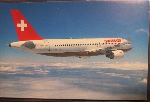 Zdjęcie oferty: Pocztówka Swissair Airbus A320