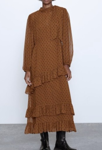 Zdjęcie oferty: Zara sukienka tiulowa z falbanami M