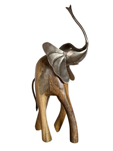 Zdjęcie oferty: Słoń figura słonia drewno metal prezent
