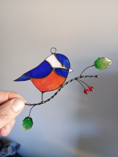 Zdjęcie oferty: Ptak zawieszka witraż dekoracja prezent 