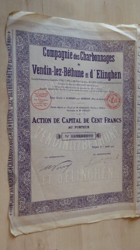 Zdjęcie oferty: Compagnie des Charbonnages 1930'