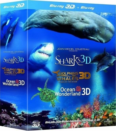 Zdjęcie oferty: Jean-Michel Cousteau Blu-Ray 3D Film Trylogia