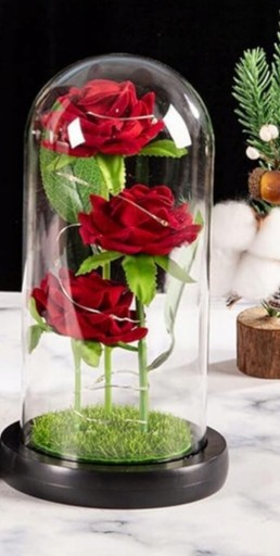 Zdjęcie oferty: Wieczne Róże w szkle, świecącą LED,Prezent (44:)