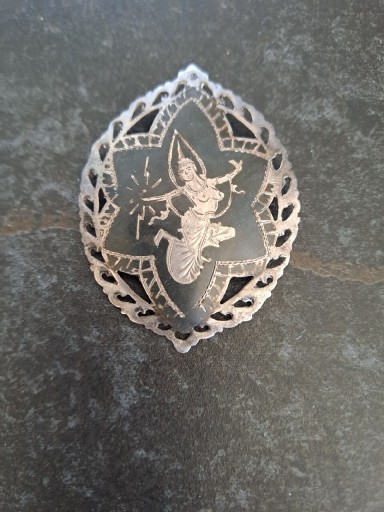 Zdjęcie oferty: Broszka orientalna srebro emalia