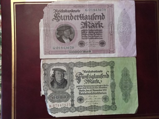 Zdjęcie oferty: Niemcy, stare, sfatygowane banknoty (1)