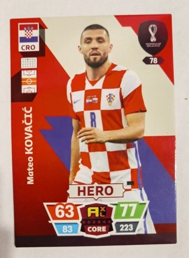 Zdjęcie oferty: Karta Panini WORLD CUP QATAR 2022 Hero 78 Kovačić