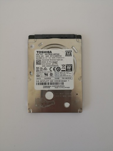 Zdjęcie oferty: Dysk HDD TOSHIBA 500GB 2,5' 5400rpm