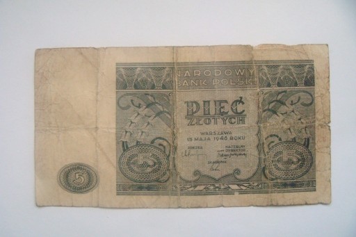 Zdjęcie oferty: POLSKA Banknot 5 zł. 1946 r. 