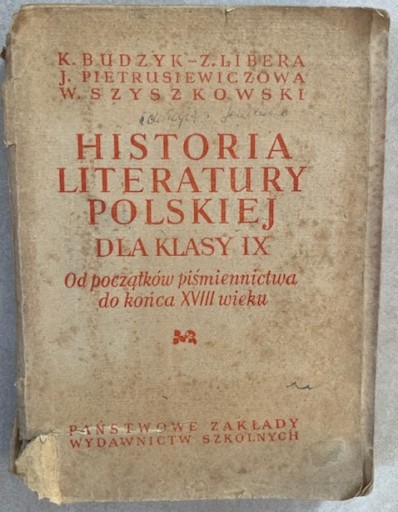 Zdjęcie oferty: Historia Literatury Polskiej