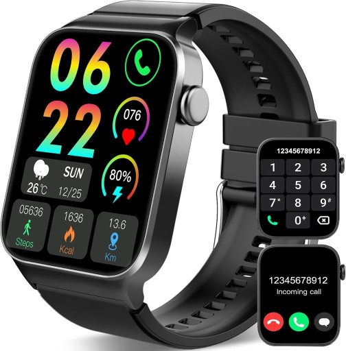 Zdjęcie oferty: Stecei 1,85-calowy smartwatch z ekranem HD z monitorem tętna / snu