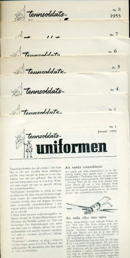 Zdjęcie oferty: "Tennsoldats-Uniformen". Szwecja 1953 nr 1-2, 4-8
