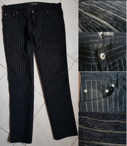 Zdjęcie oferty: spodnie męskie prążki czarne klasyczne eleganckie 