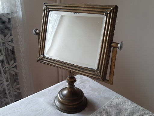 Zdjęcie oferty: Stare lustro w mosiężnej oprawie art deco