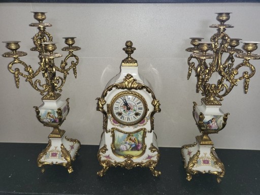 Zdjęcie oferty: Kominkowy Limoges świeczniki porcelana, brąz nr 23