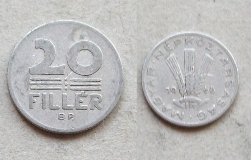 Zdjęcie oferty: 20 filler 1968 Węgry