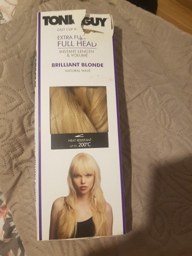 Zdjęcie oferty: Treska dopinka clip on  Toni &Guy oryginał blond