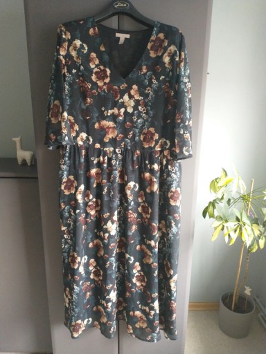 Zdjęcie oferty: Długa sukienka suknia w kwiaty H&M roz.50